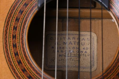 ANTONI MATEO I RAMIS (20TH CENTURY). FLAMENCO GUITAR, 1960.