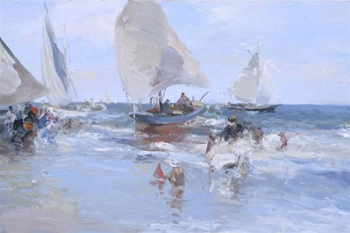 JOSÉ LUIS CHECA (1950).  "SALIDA A LA MAR".