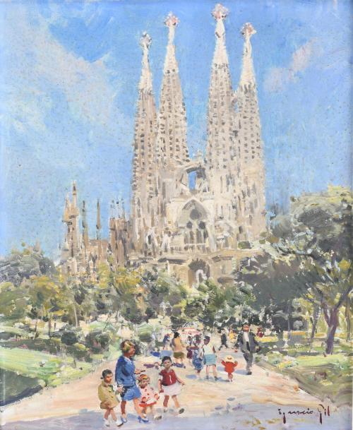 IGNACIO GIL (1913-2003). "LA SAGRADA FAMILIA DE BARCELONA".