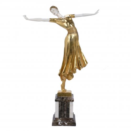 SIGUIENDO MODELOS DE DEMÉTRE CHIPARUS (1886 – 1947). "BAILARINA".