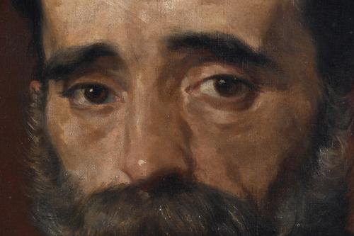 JUAN VICENS COTS (1830-1886). "PORTRAIT OF A GENTLEMAN", 18