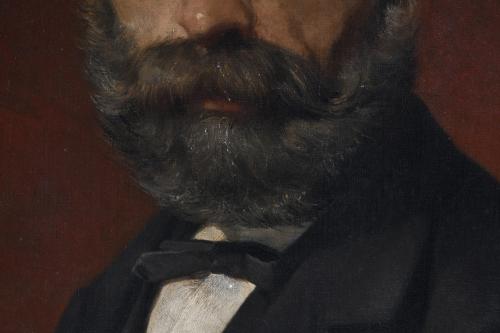 JUAN VICENS COTS (1830-1886). "PORTRAIT OF A GENTLEMAN", 18