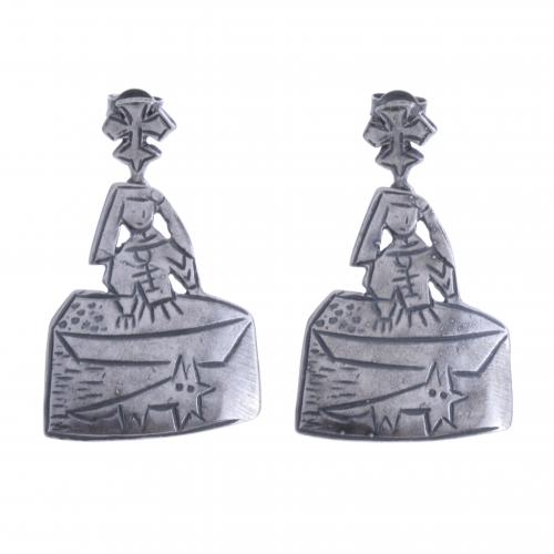 LAS MENINAS EARRINGS IN SILVER.