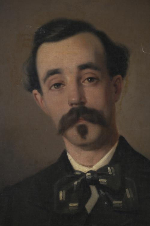 ESCUELA ESPAÑOLA, SIGLO XIX. "RETRATO MASCULINO".