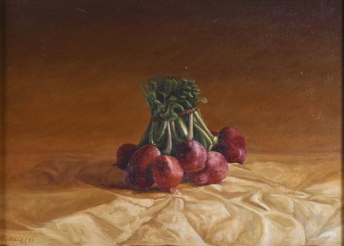 VIRGILIO CIANCI (20TH-21ST CENTURY). "STILL LIFE WITH RADISHES", 1999.