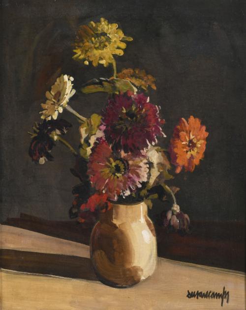 RAFAEL DURANCAMPS (1891-1979). "VASE WITH FLOWERS".