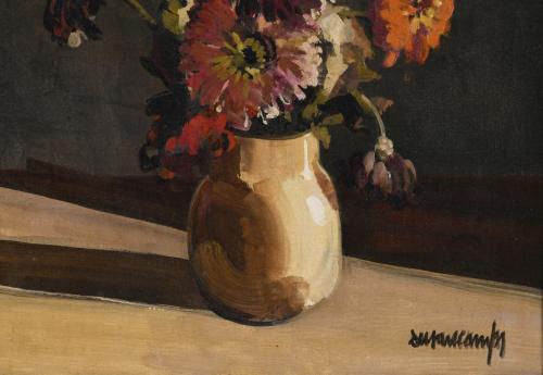 RAFAEL DURANCAMPS (1891-1979). "JARRÓN CON FLORES".