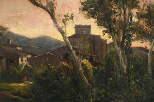 MANUEL CUYÁS AGULLO (XIX-XX). "PAISAJE", 1886.