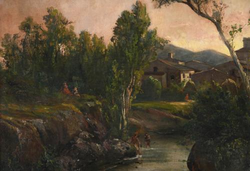 MANUEL CUYÁS AGULLO (XIX-XX). "LANDSCAPE", 1886.