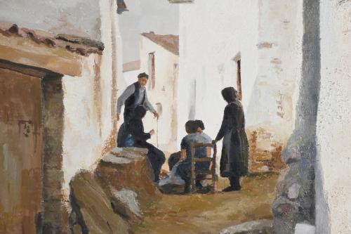 FERRAN MARTÍ (1943). "CALLE DE PUEBLO", 1977.