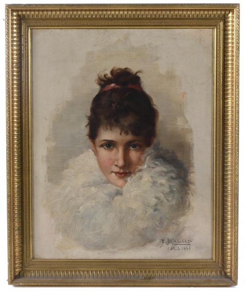 19TH-20TH CENTURIES SPANISH SCHOOL. "PORTRAIT OF A GIRL".