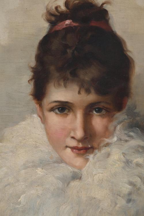 19TH-20TH CENTURIES SPANISH SCHOOL. "PORTRAIT OF A GIRL".