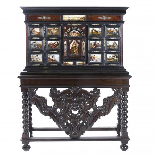 AFTER 17TH CENTURY NEAPOLITAN MODELS. WRITING DESK WITH STAND, 19TH CENTURY.