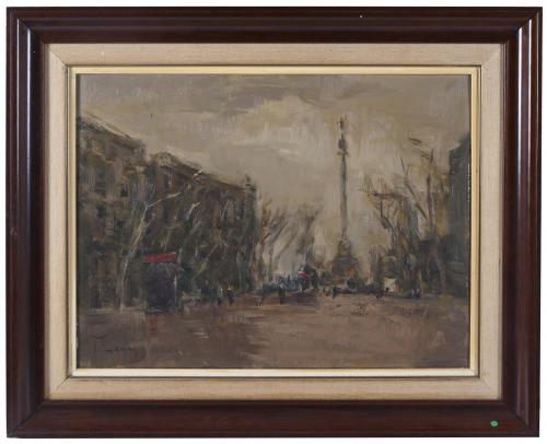 JOSEP CRUAÑAS FAGES (1942). "RAMBLAS DE BARCELONA", 1987.