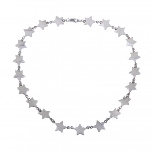 SILVER STARS NECKLACE.