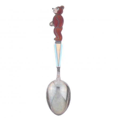 "YOGI BEAR" CHILDREN'S SPOON IN SILVER.