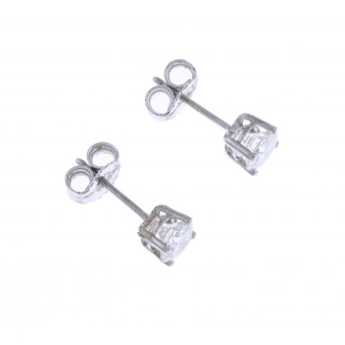 PENDIENTES DORMILONAS DE DIAMANTES.