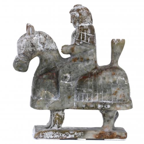 CHINESE SCHOOL. AFTER ARCHAIC MODELS. "WARRIOR ON HORSEBACK". 