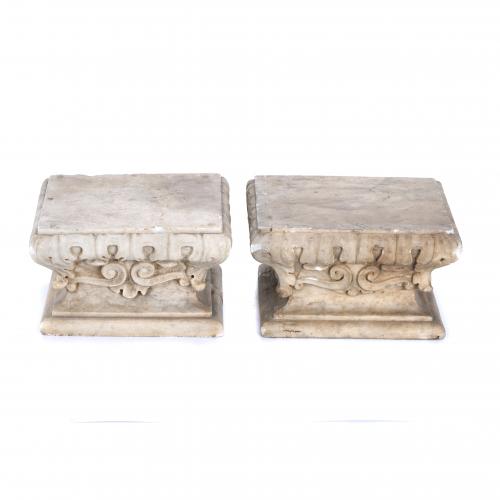 TWO ITALIAN BASE CAPITALS, PROBABLY 16TH CENTURY.