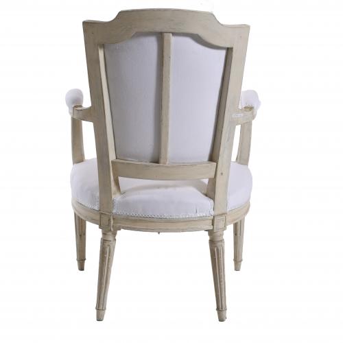 FRENCH CHAIR WITH ARMRESTS, LOUIS XVI STYLE, MID 20TH CENTU