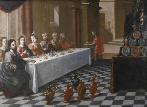 MATIAS ARTEAGA Y ALFARO (1633-1703). "LAS BODAS DE CANÁ".