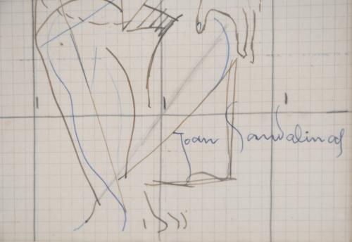 JOAN SANDALINAS (1903-1991). STUDY FOR A FIGURE.