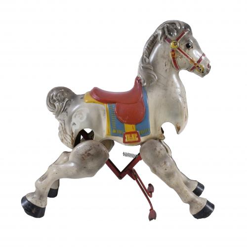 ENGLISH MOBO TOY HORSE, 1940-1950.