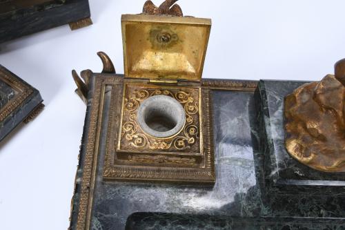 LARGE INKSTAND, PROBABLY SPANISH, 20TH CENTURY.