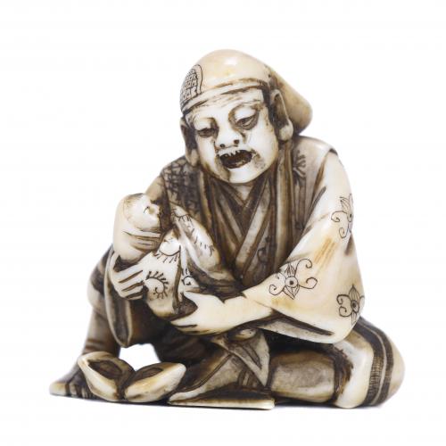 ESCUELA JAPONESA. PERÍODO MEIJI, SIGLO XIX. NETSUKE.