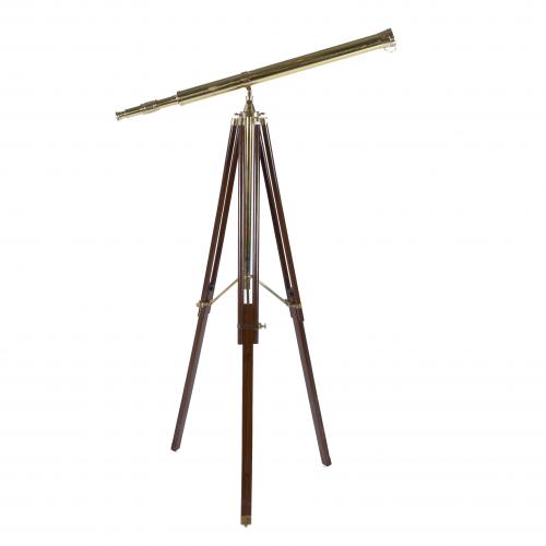 TELESCOPE ON A TRIPOD, PROBABLY FRENCH, LATE 20TH CENTURY.