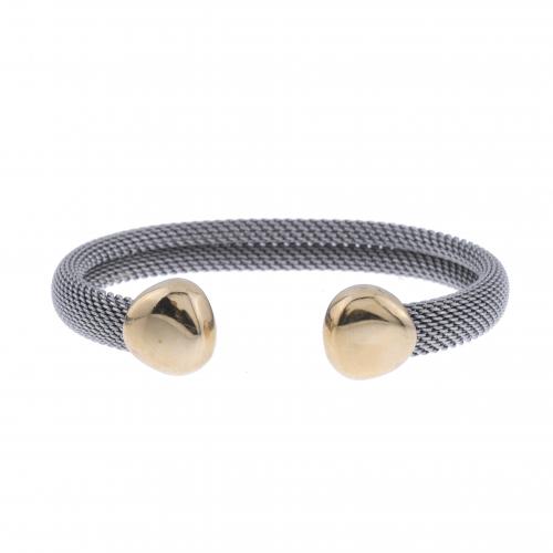 STEEL AND GOLD BRACELET