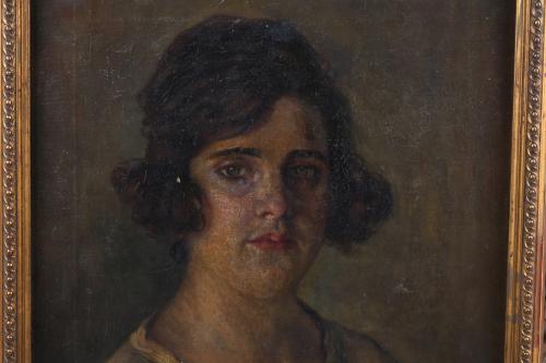 MATEO BALASCH (1870-1936) "RETRATO DE UNA JOVEN".