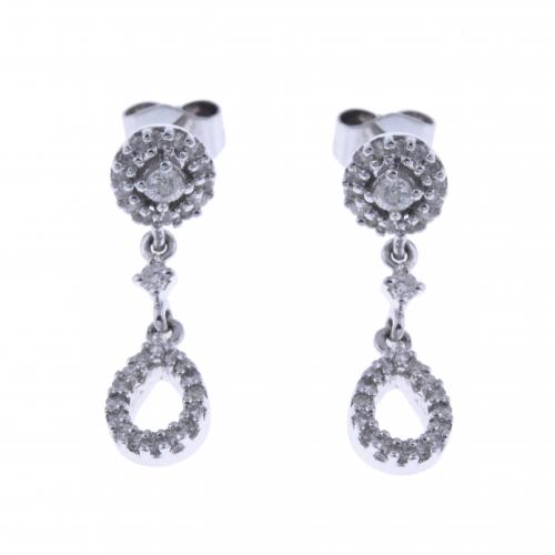 PENDIENTES LARGOS CON DIAMANTES.