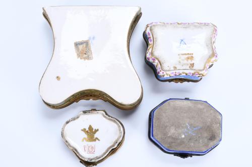 FOUR FRENCH BOXES, LATE 19TH - EARLY 20TH CENTURY.