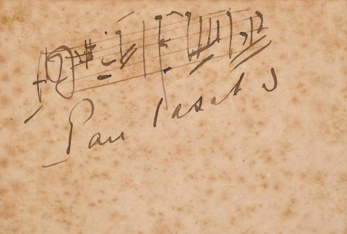 PAU CASALS (1876-1973). "AUTOGRAPH WITH STAVE".