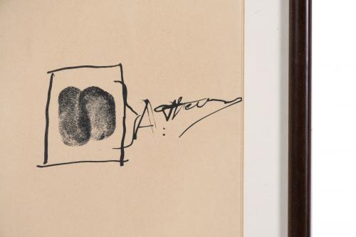 ANTONI TÀPIES (1923-2012). "AUTÓGRAFO DEDICADO AL PINTOR JO