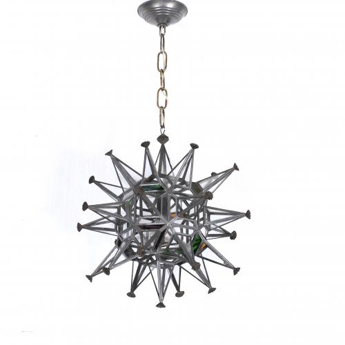 STAR-SHAPED LANTERN-LIKE CEILING LAMP, 20TH CENTURY.