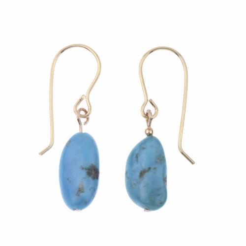 EARRINGS WITH TURQUOISES.