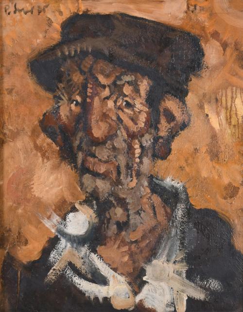 PEDRO SOLER VALERO (1942) "OLD MAN WITH A CAP", 1975.