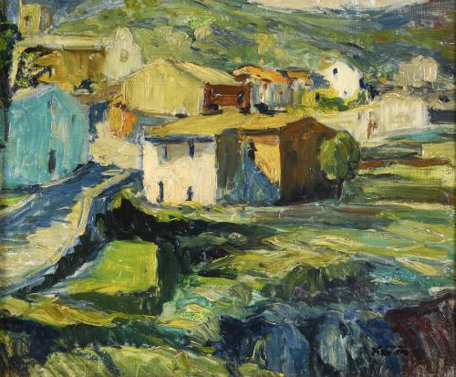 ATRIBUIDO A CASIMIR MARTÍNEZ TARRASSÓ (1898-1980). "PAISAJE".