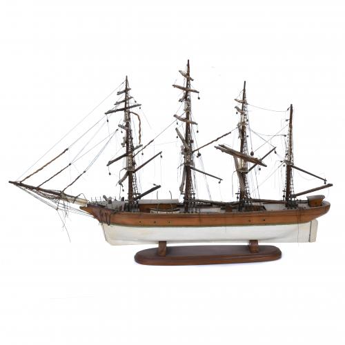 MAQUETA DE BARCO, MED. SIGLO XX.