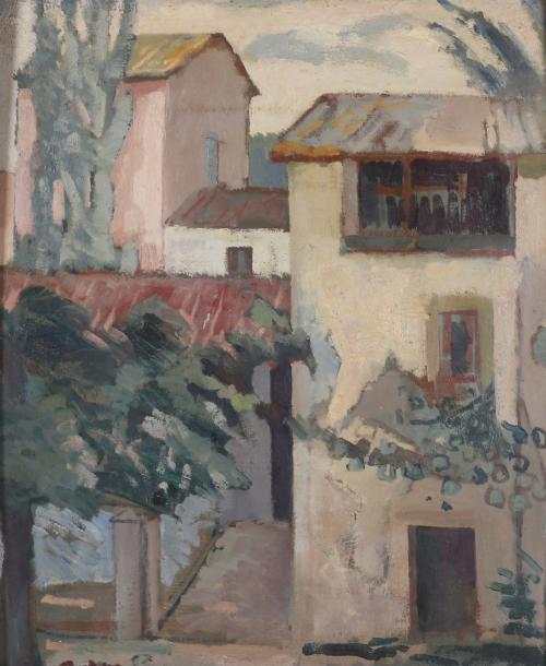 RAFAEL DURÁN BENET (1931-2015). "VISTA URBANA, PROBABLEMENTE TOSSA DE MAR".