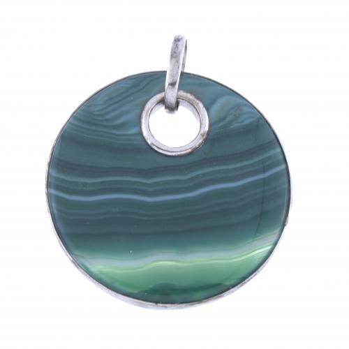 GREEN AGATE PENDANT.