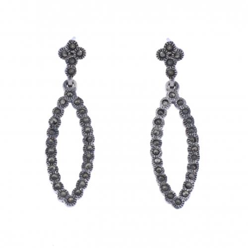 LONG EARRINGS WITH MARCASITES.