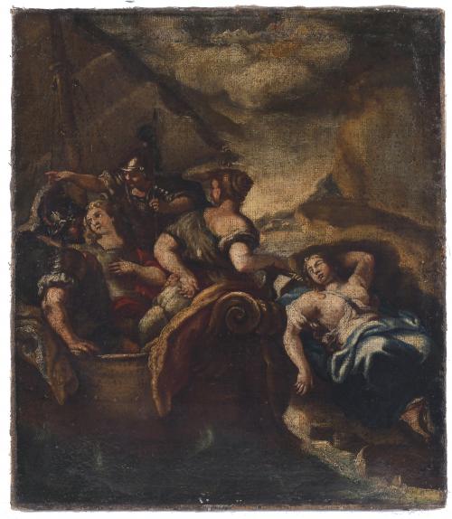 PROBABLY ITALIAN SCHOOL, 18TH CENTURY. "THE ABDUCTION OF HELENA OF TROYA".