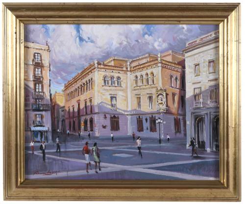 RAMON MARTI (1915-?). "SANT JAUME SQUARE".