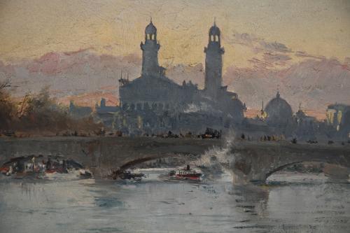 FÉLIX ALARCÓN BRENES (C. 1860 - C. 1900). "VIEW OF PARIS FR