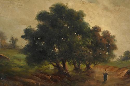 FÈLIX URGELLÈS DE TOVAR (1845-1919). "PAISAJE". 