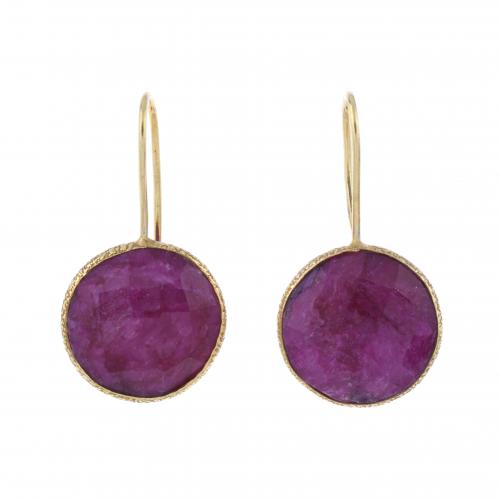 EARRINGS WITH RUBY.