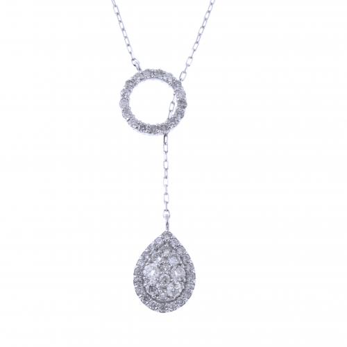 DIAMONDS TEARDROP NECKLACE.